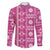 Fiji Masi All Pink Family Matching Short Sleeve Bodycon Dress and Hawaiian Shirt Tapa Pattern - Polynesian Pride