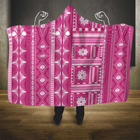 Fiji Masi All Pink Hooded Blanket Tapa Pattern - Polynesian Pride