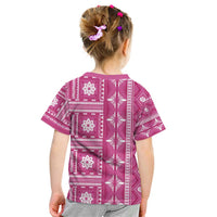 Fiji Masi All Pink Kid T Shirt Tapa Pattern - Polynesian Pride