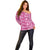 Fiji Masi All Pink Off Shoulder Sweater Tapa Pattern - Polynesian Pride