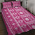 Fiji Masi All Pink Quilt Bed Set Tapa Pattern - Polynesian Pride