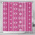 Fiji Masi All Pink Shower Curtain Tapa Pattern - Polynesian Pride