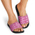 Fiji Masi All Pink Slide Sandals Tapa Pattern - Polynesian Pride