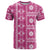 Fiji Masi All Pink T Shirt Tapa Pattern - Polynesian Pride
