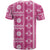 Fiji Masi All Pink T Shirt Tapa Pattern - Polynesian Pride