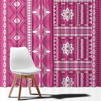 Fiji Masi All Pink Window Curtain Tapa Pattern - Polynesian Pride