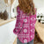 Fiji Masi All Pink Women Casual Shirt Tapa Pattern - Polynesian Pride