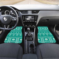 Fiji Masi All Teal Car Mats Tapa Pattern - Polynesian Pride