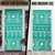 Fiji Masi All Teal Door Cover Tapa Pattern - Polynesian Pride