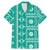 Fiji Masi All Teal Family Matching Mermaid Dress and Hawaiian Shirt Tapa Pattern - Polynesian Pride