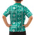 Fiji Masi All Teal Kid Hawaiian Shirt Tapa Pattern - Polynesian Pride