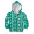 Fiji Masi All Teal Kid Hoodie Tapa Pattern - Polynesian Pride