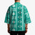 Fiji Masi All Teal Kimono Tapa Pattern - Polynesian Pride