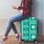 Fiji Masi All Teal Luggage Cover Tapa Pattern - Polynesian Pride