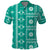 Fiji Masi All Teal Polo Shirt Tapa Pattern - Polynesian Pride