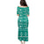 Fiji Masi All Teal Puletasi Tapa Pattern - Polynesian Pride