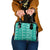 Fiji Masi All Teal Shoulder Handbag Tapa Pattern - Polynesian Pride