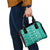 Fiji Masi All Teal Shoulder Handbag Tapa Pattern - Polynesian Pride
