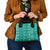Fiji Masi All Teal Shoulder Handbag Tapa Pattern - Polynesian Pride