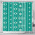 Fiji Masi All Teal Shower Curtain Tapa Pattern - Polynesian Pride