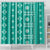 Fiji Masi All Teal Shower Curtain Tapa Pattern - Polynesian Pride