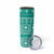 Fiji Masi All Teal Skinny Tumbler Tapa Pattern - Polynesian Pride