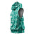 Fiji Masi All Teal Sleeveless Hoodie Tapa Pattern - Polynesian Pride