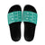 Fiji Masi All Teal Slide Sandals Tapa Pattern - Polynesian Pride