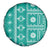 Fiji Masi All Teal Spare Tire Cover Tapa Pattern - Polynesian Pride
