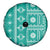 Fiji Masi All Teal Spare Tire Cover Tapa Pattern - Polynesian Pride