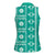 Fiji Masi All Teal Women Sleeveless Polo Shirt Tapa Pattern - Polynesian Pride