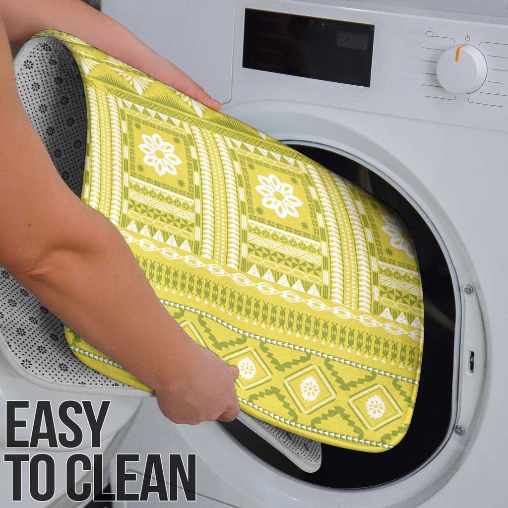 Fiji Masi All Yellow Bathroom Set Tapa Pattern - Polynesian Pride