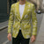 Fiji Masi All Yellow Blazer Tapa Pattern - Polynesian Pride