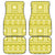 Fiji Masi All Yellow Car Mats Tapa Pattern - Polynesian Pride