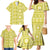 Fiji Masi All Yellow Family Matching Mermaid Dress and Hawaiian Shirt Tapa Pattern - Polynesian Pride