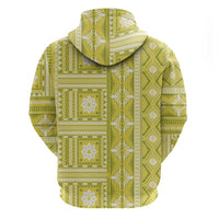 Fiji Masi All Yellow Hoodie Tapa Pattern - Polynesian Pride