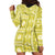 Fiji Masi All Yellow Hoodie Dress Tapa Pattern - Polynesian Pride
