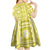 Fiji Masi All Yellow Kid Short Sleeve Dress Tapa Pattern - Polynesian Pride
