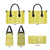 Fiji Masi All Yellow Leather Bag Tapa Pattern - Polynesian Pride