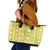 Fiji Masi All Yellow Leather Tote Bag Tapa Pattern - Polynesian Pride