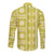 Fiji Masi All Yellow Long Sleeve Button Shirt Tapa Pattern - Polynesian Pride