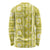 Fiji Masi All Yellow Long Sleeve Shirt Tapa Pattern - Polynesian Pride