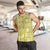 Fiji Masi All Yellow Men Tank Top Tapa Pattern - Polynesian Pride