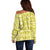 Fiji Masi All Yellow Off Shoulder Sweater Tapa Pattern - Polynesian Pride
