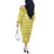 Fiji Masi All Yellow Off The Shoulder Long Sleeve Dress Tapa Pattern - Polynesian Pride