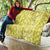 Fiji Masi All Yellow Quilt Tapa Pattern - Polynesian Pride