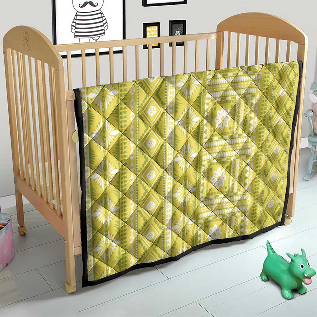 Fiji Masi All Yellow Quilt Tapa Pattern - Polynesian Pride