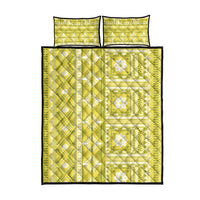 Fiji Masi All Yellow Quilt Bed Set Tapa Pattern - Polynesian Pride