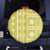 Fiji Masi All Yellow Spare Tire Cover Tapa Pattern - Polynesian Pride