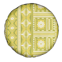 Fiji Masi All Yellow Spare Tire Cover Tapa Pattern - Polynesian Pride